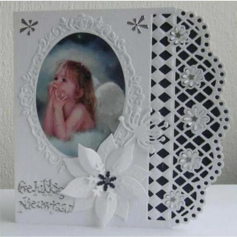Flower Lattice Dot Edge Metal Cutting Dies DIY Scrapbooking decoration Album Paper Card Embossing workmanship