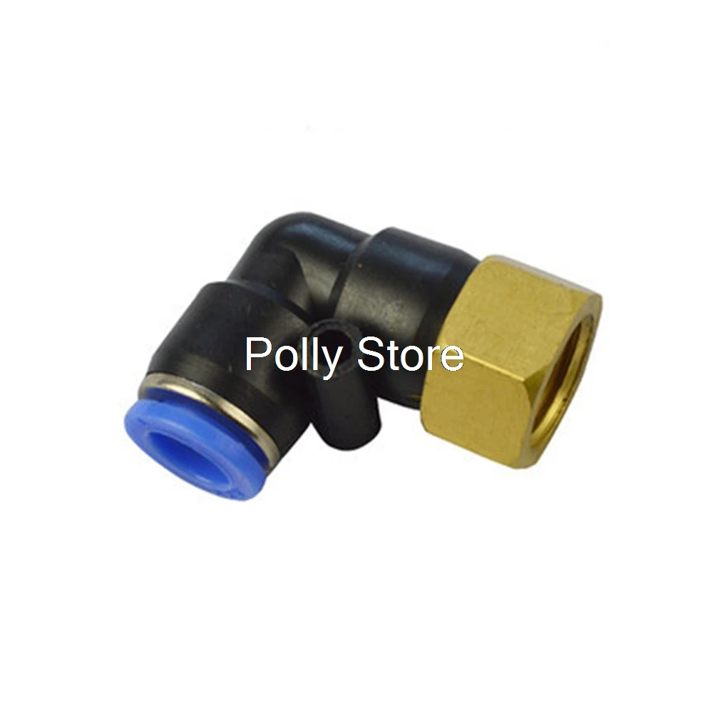 1 шт. PLF-4 6 8 10 12 мм внутренняя резьба 1/8 дюйма 1/4 дюйма 3/8 дюйма 1/2 дюйма пневматический женский коленчатый соединитель трубка воздушный вставной фитинг