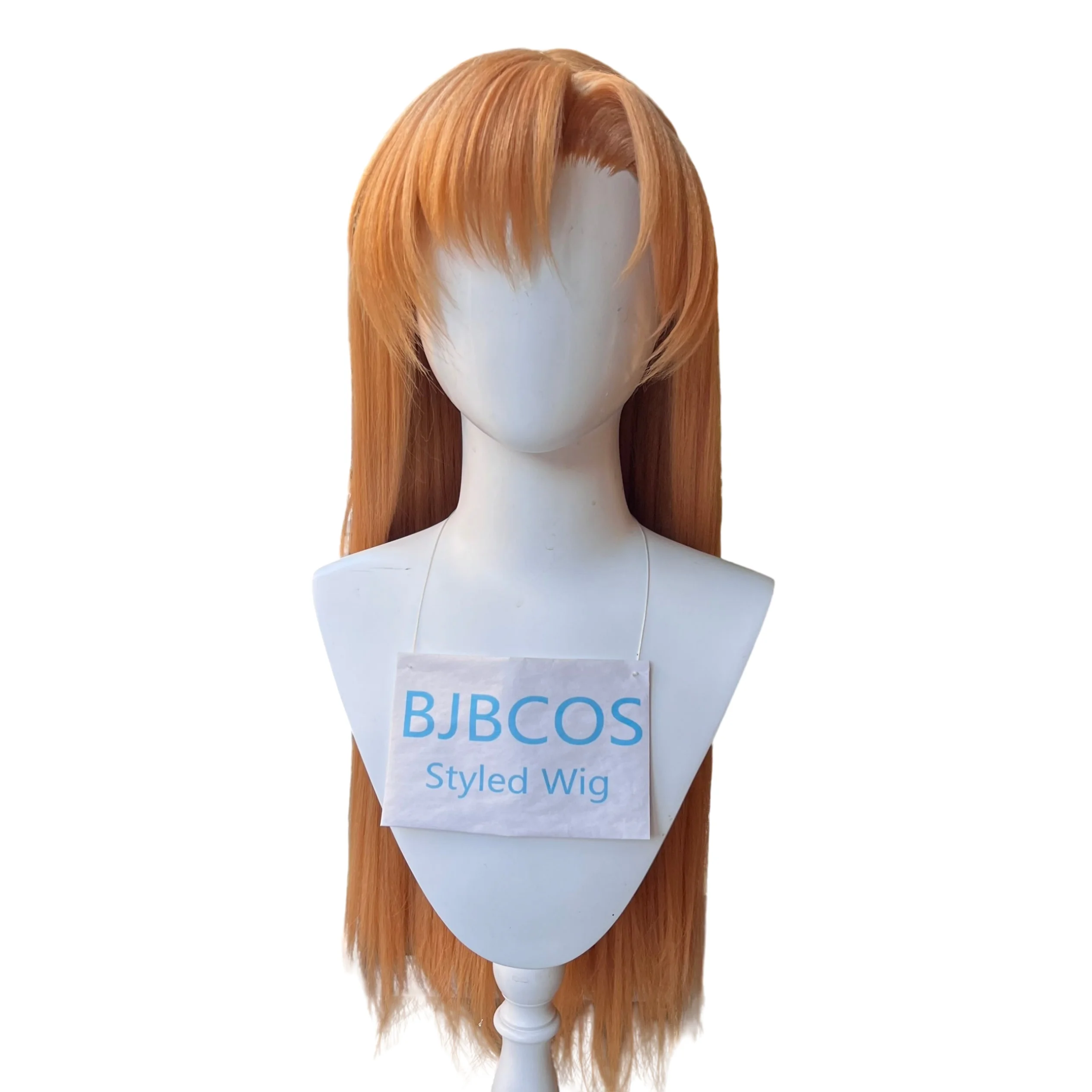 [Stilvolle Perücke] Asuna Cosplay-Perücke, Anime-Perücke für Damen, 85 cm, orangefarbenes, langes Haar, ideal für Partys, Rollenspiele, Halloween, hitzebeständige Kunsthaarperücke.