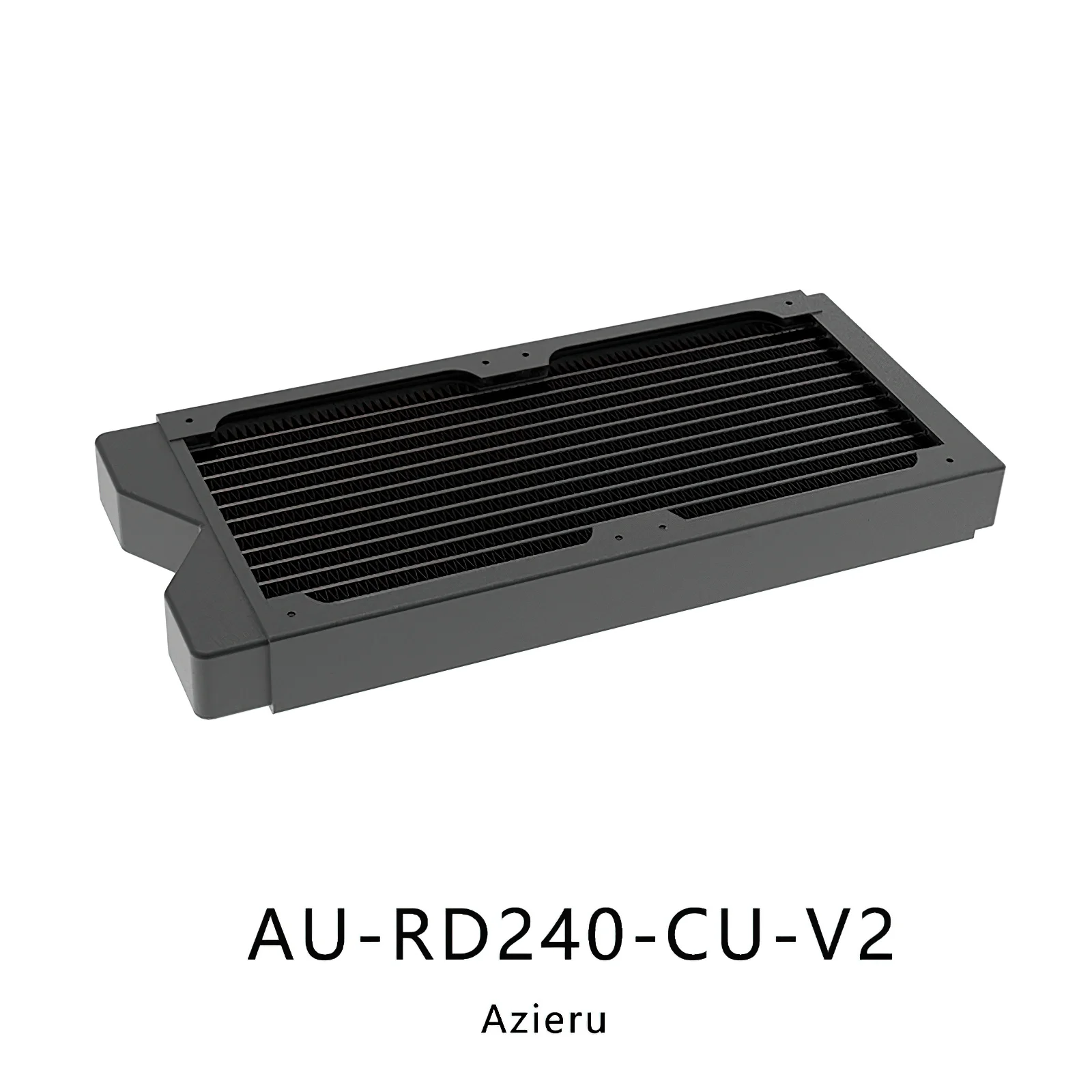 Azieru 240mm Copper Radiator for PC Cooling 30mm Thickness G1/4'' 12cm Fan Water Cooler Heatsink High Performance AU-RD240-CU-V2