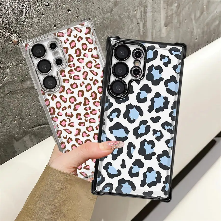 Phone Cover Case for Samsung Galaxy S26 Ultra S22 S24 S21 Plus S25 Edge S20 FE S23 Leopard Print