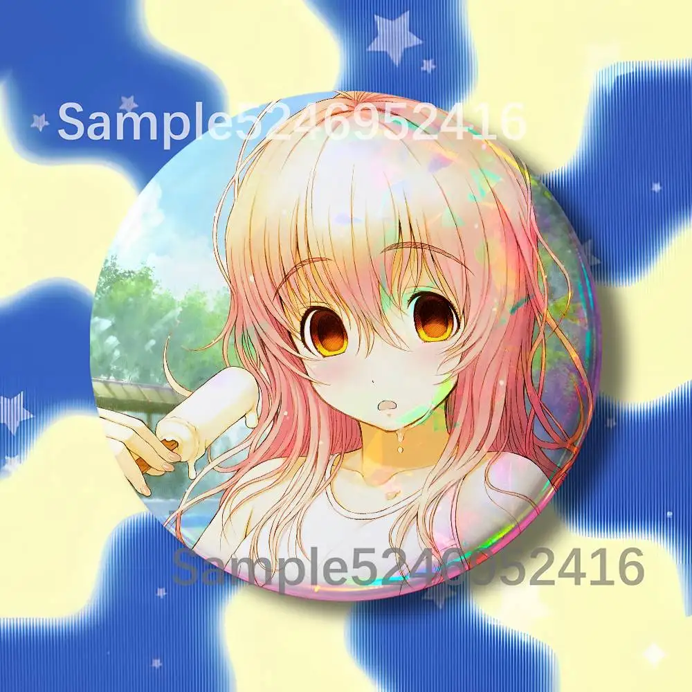 Aoi Mukou T-Totono Game Laser Badge Runde Kreative Anstecknadel Brosche Nischendesign Brosche für Rucksack Reversnadeln Accessoires – Detail 15