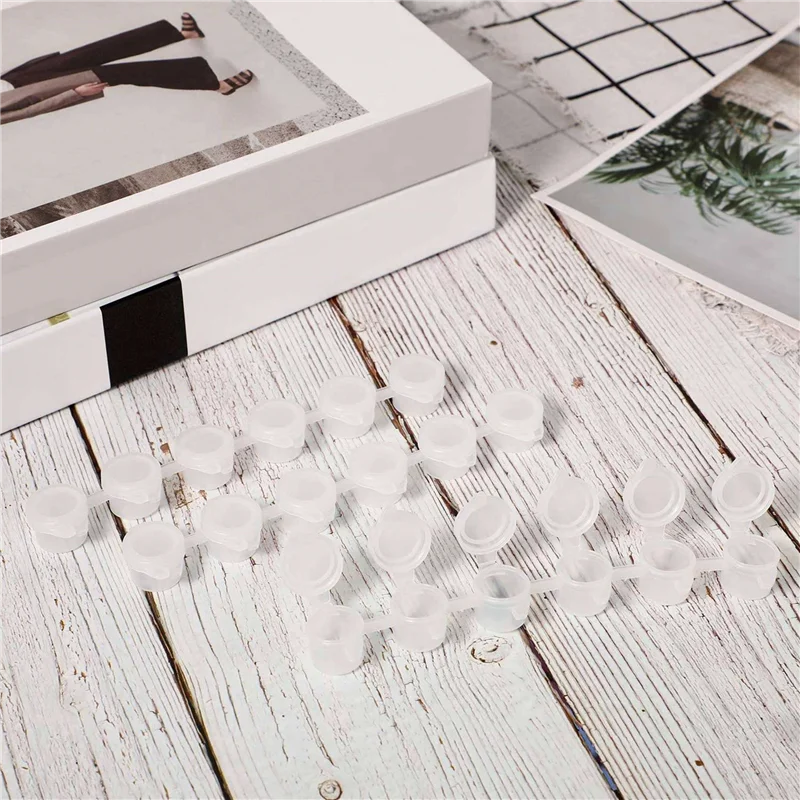 144 شرائط 2 مللي شرائط طلاء فارغة أواني أكواب الطلاء حاويات تخزين واضحة لوازم الحرف اللوحة 864 أوعية في المجموع #4