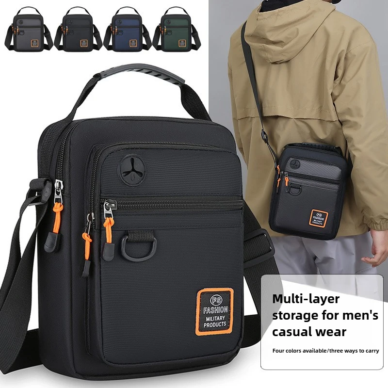 

Повседневная мужская маленькая нейлоновая сумка — стильная мужская сумка через плечо, компактная и легкая, модная сумка-мессенджер