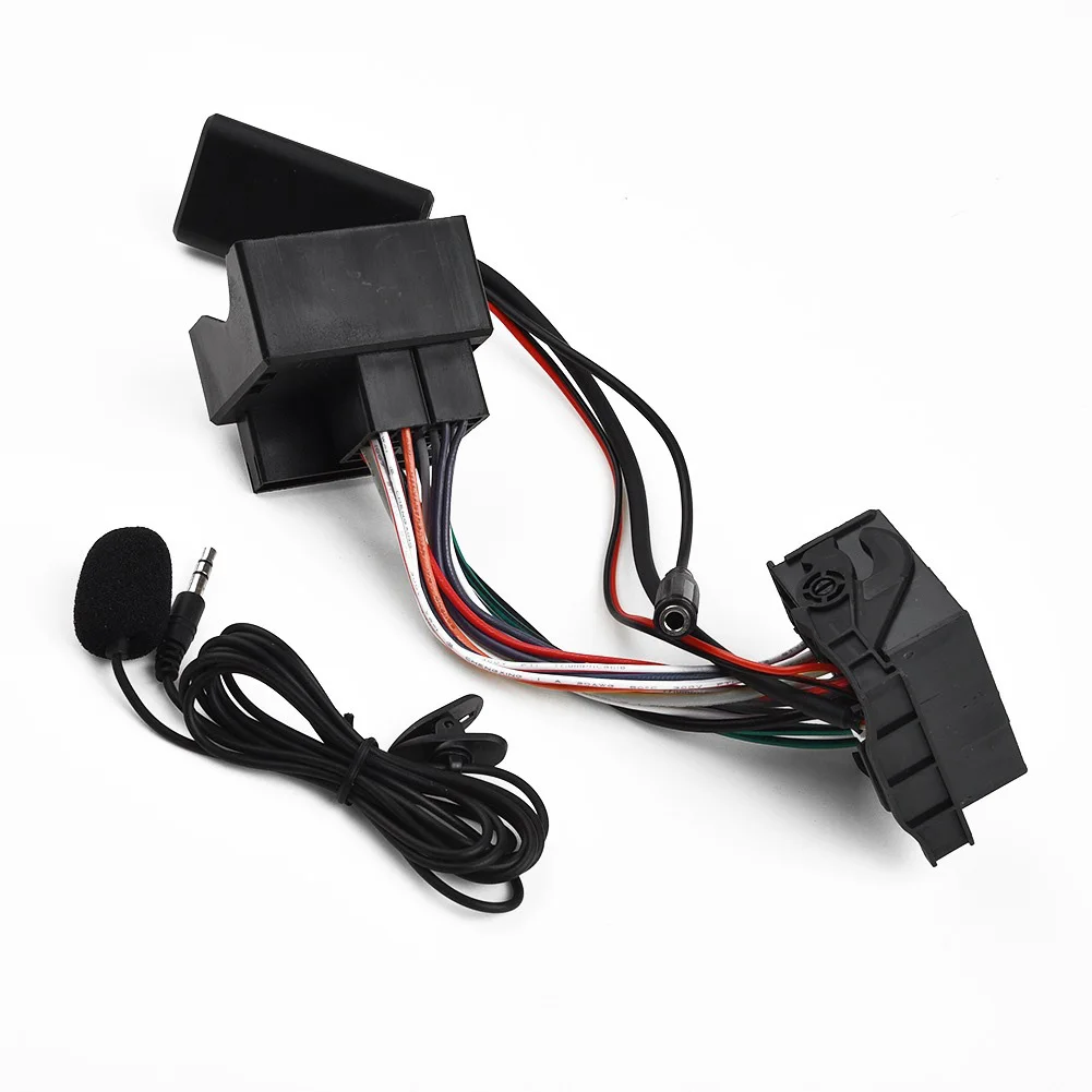 

Простой монтажный кабель Автомобильное стерео подключение Аудиокабель Карта для подключения Встроенный микрофон для звонков