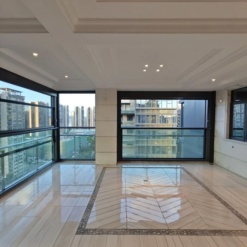 

High-end fashion intelligent fine decoration balcony, ceramic tile glass sticker modern design aesthetic space