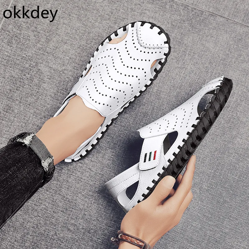 Flat Shoes for Men Breathable Flats Trendy All-match Comfortable Lightweight Round Toe Casual Beach Sandals Spring Summer New