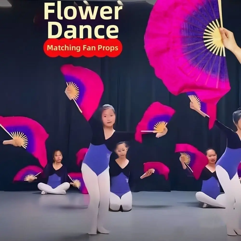 26/31cm Bamboo Chinese Short Bellydance Fan Dancer Practice 10/20cm Half Circle Silk Veil Pairs Yangko Dance Bamboo Fans