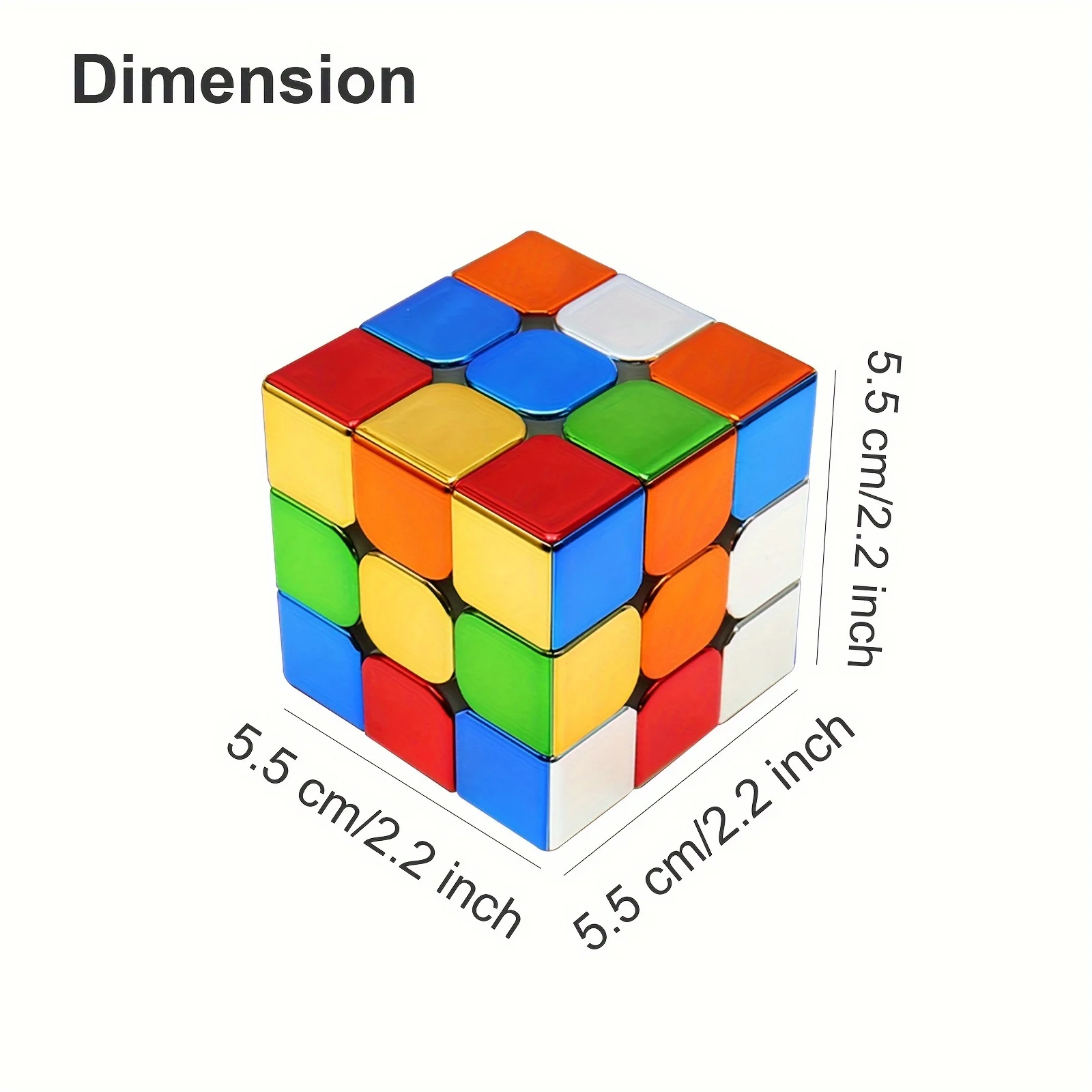 Mirror Surface Speed Cube 3x3 Mirror Surface Speed Cube - Original Stickerless Magic Cube - เกมปริศนาเงาและของเล่นพัฒนาสมอง