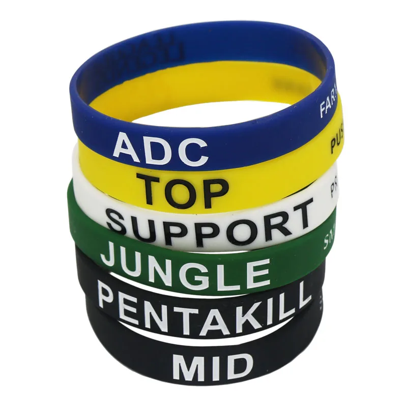 

1pc Silicone Game Sport Wristband Silicone Bracelet Bangles Letters Printed Band Gits Wholesale SH040