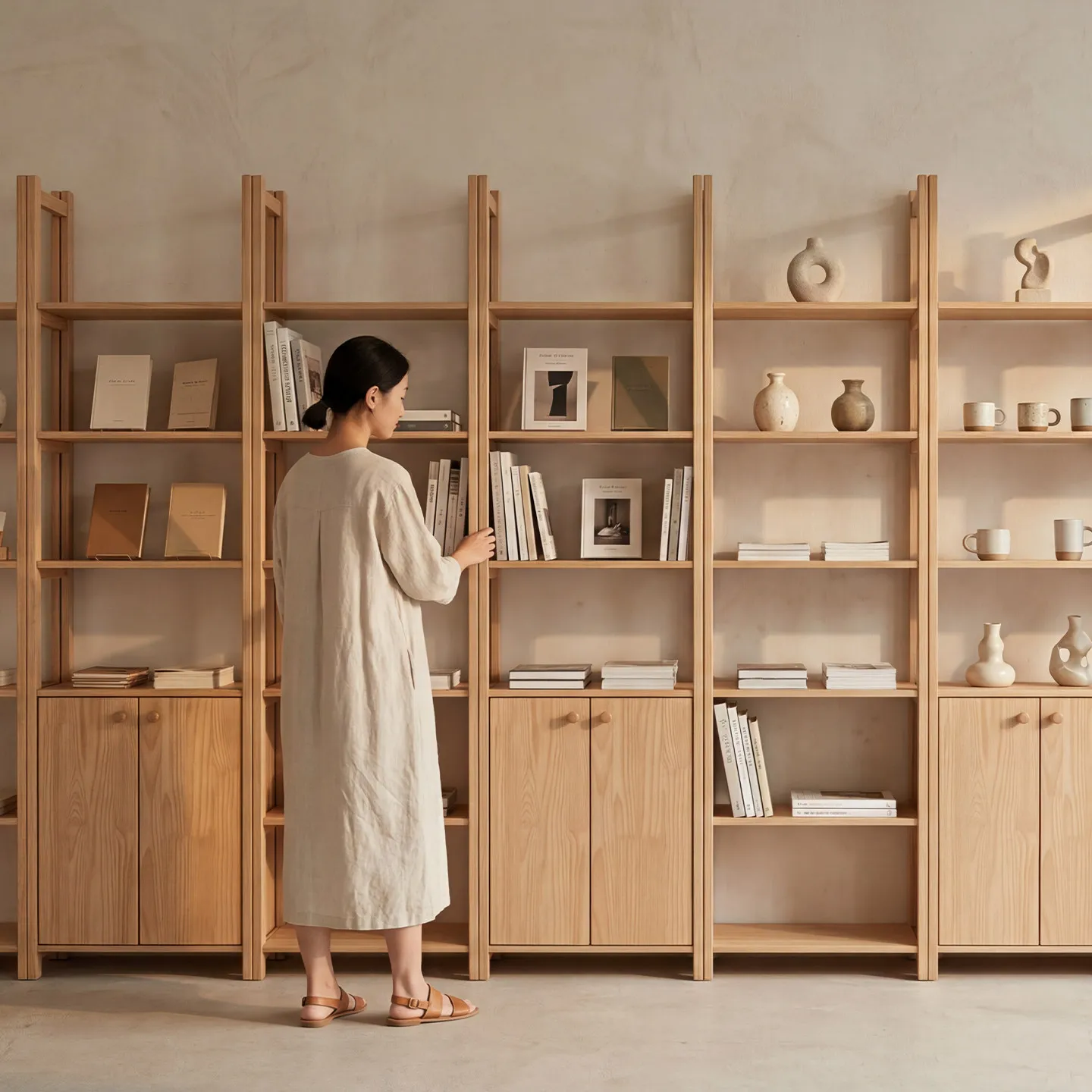 Yjq display rack against the wall shelf product sample against the wall display cabinet