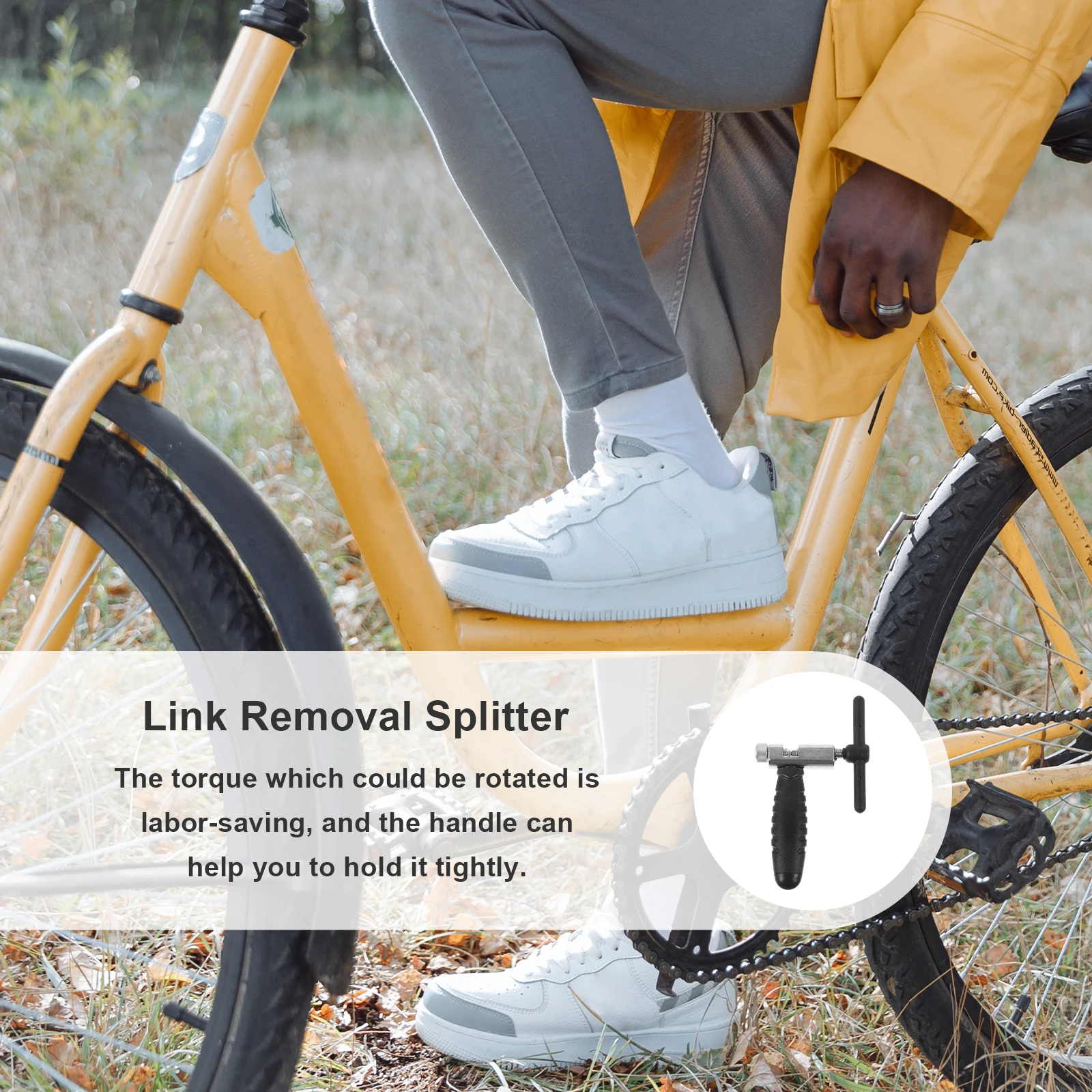 Precision Chain Breaker Professional Bike Repair Link Removal Splitter Bicycle Chain Cutter Riveting Tool Labor Saving