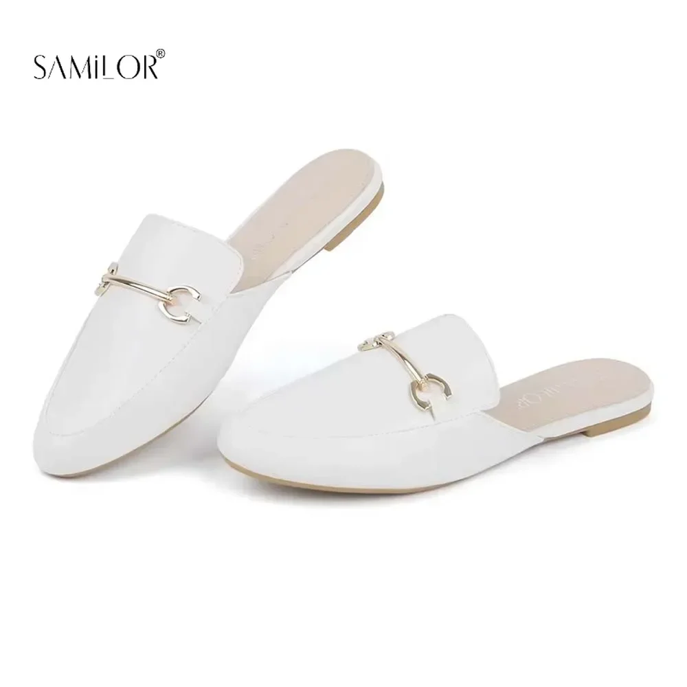 Summer Outdoor Slippers for Women Casual Half Slippers Daily Women 's Sandals Button Muller Shoes Lazy Slippers