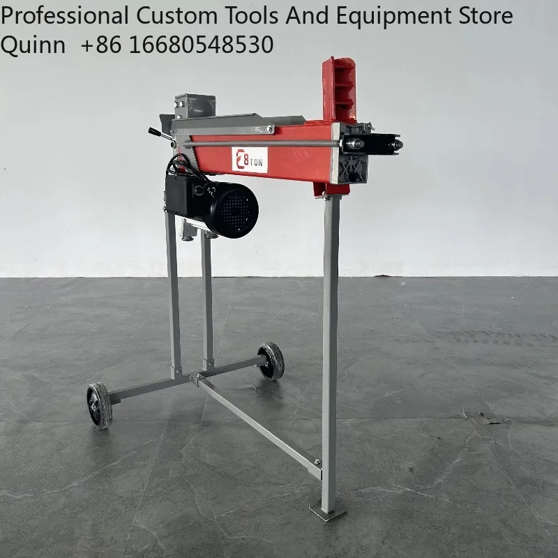 FzWoer 8t Ton Kinetic Electric Hydraulic Wood Log Splitter Motorized Electric 8t Ton Machine Forestry Machinery with Free Shippi
