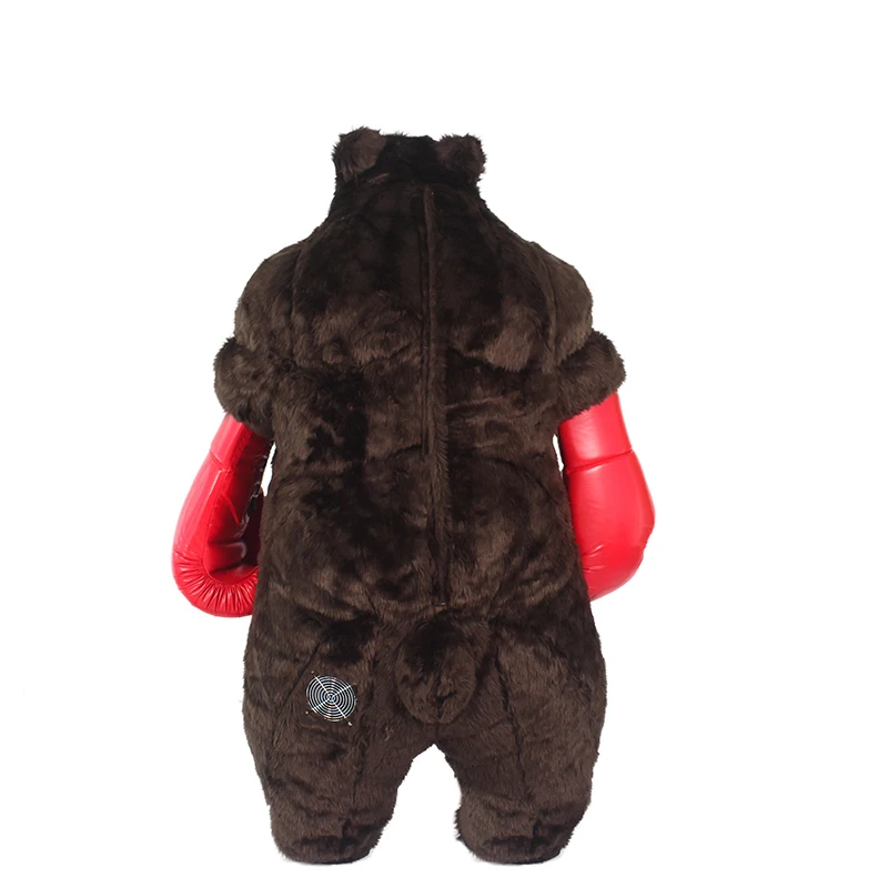 SAYGO 2m Inflatable Boxing Bear Costume Mascot for Advertising Halloween Adult Fursuit for Adulut Funny Furry Carnival Costume