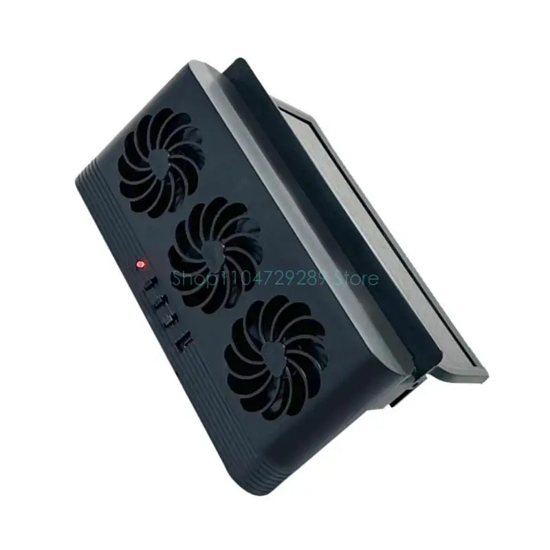 D8KE USB Charging Battery Solar Powered Air Vent Fan Ventilation Radiator Cooling Fan