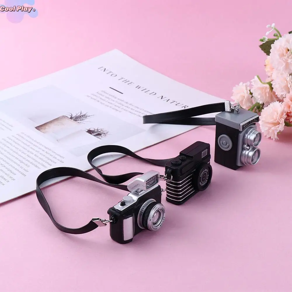 

Fashion Retro BJD Plastic Toy 1/12 Doll Doll SLR Camera Miniature Digital Camera Dollhouse Miniature Camera Mini Doll Camera