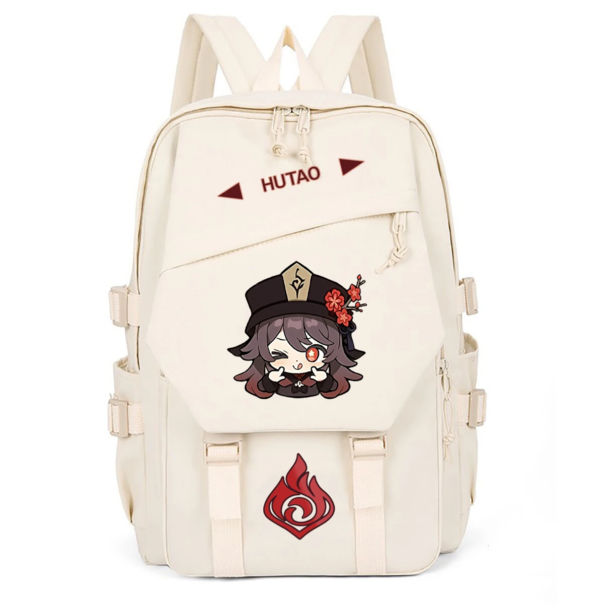 HUTAO Genshin Impact Backpacks Teenager Nylon Schoolbag Large Capacity Bookbag for Boys Girl Travel Rucksack Men Laptop Backpack