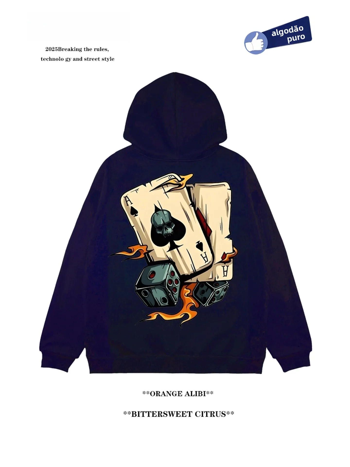 アメリカンスタイルの厚手フリースパーカー漫画ポーカープリントユニセックスルーズストリートウェアカップルアウターウェア暖かい綿長袖