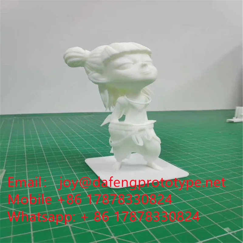 High precision 3D printing of cartoon anime figurine toy models, nylon white resin PLA ornaments