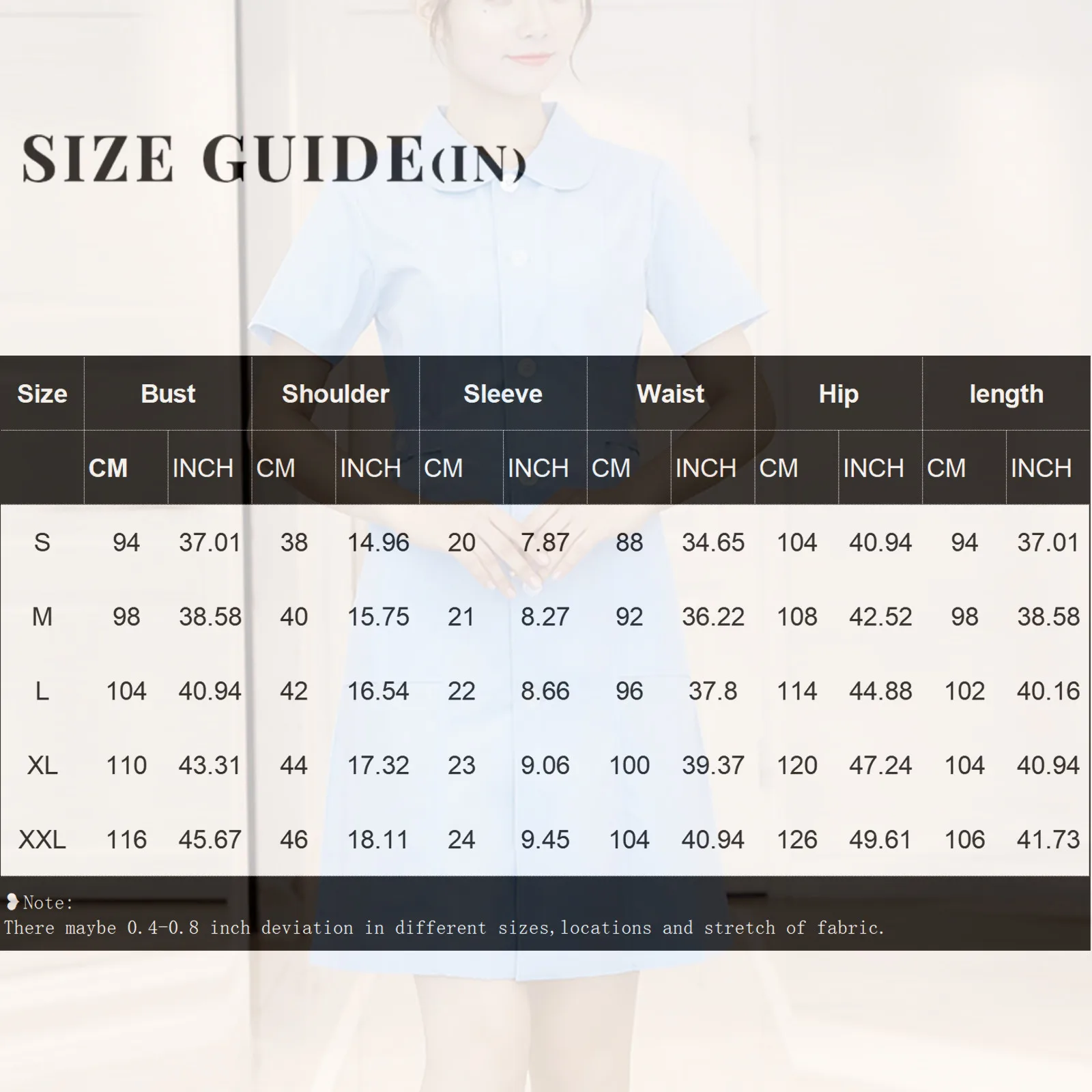 Basic Hospital Clinical Uniforms Scrubs Lab Coat Pharmacy Short Sleeve Nurse Doctor Dress Medical Robe Women Solid Uniforms