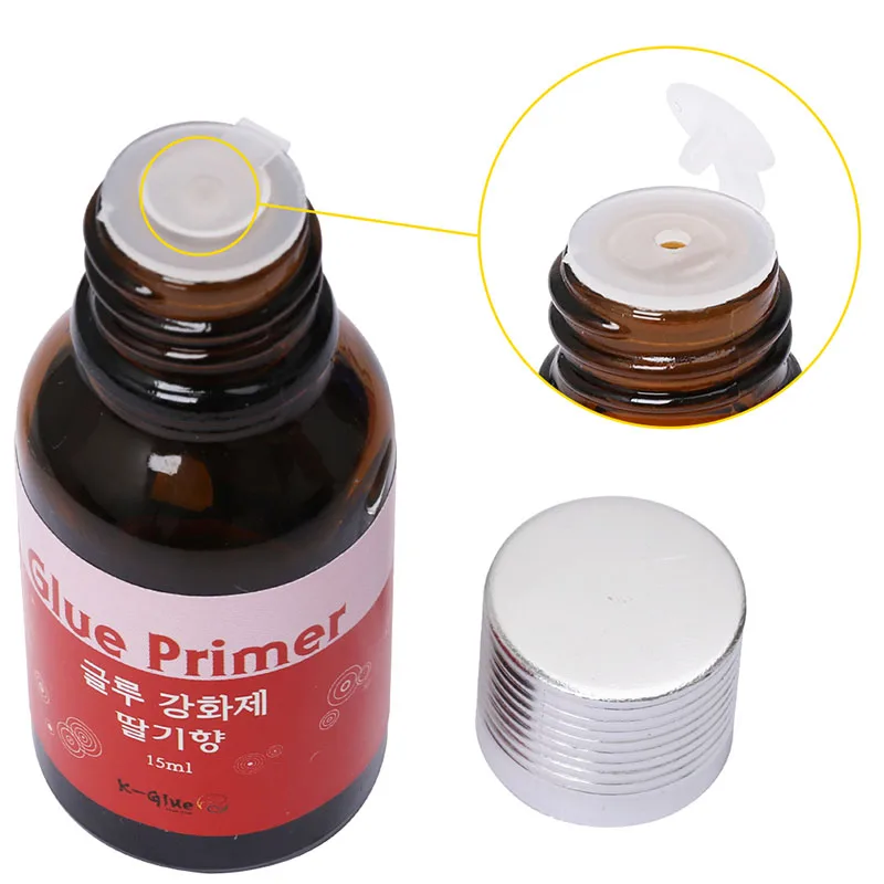 1 bouteille de colle à cils, primaire professionnel pour extensions de cils individuelles, outils de maquillage, 15ml, fraise, banane