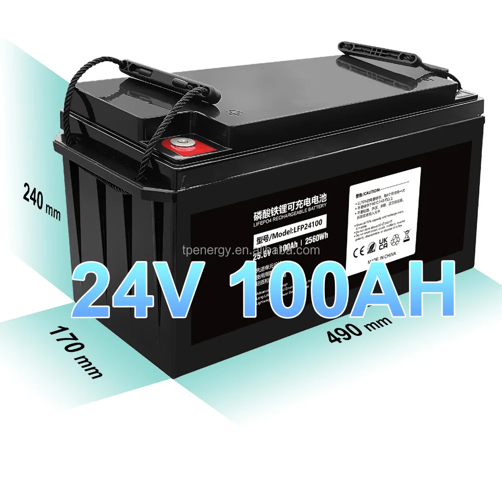 

Lithium battery pack 24V 100Ah lead-acid replacement 25.6V 100Ah lithium iron phosphate car boat golf cart battery