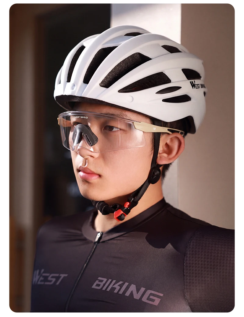 WEST BIKING Fahrrad-Sonnenbrille Photochromatisch Beschlagfrei UV400 TR90-Rahmen Aero-Beak-Design für Herren Damen Rennrad Mountainbike Eyewear – Detail 19
