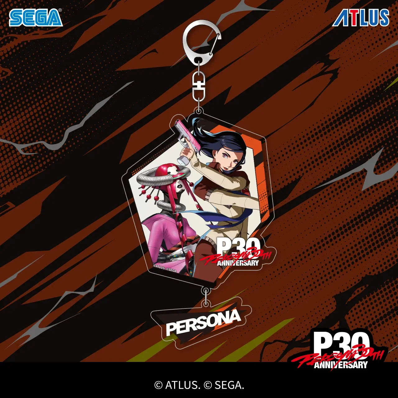 Original Persona 30th Anniversary Mirror Acrylic Keychain Birthday Gift Anime Peripheral Ornament Acg Goods Collect Toy Gift view 4