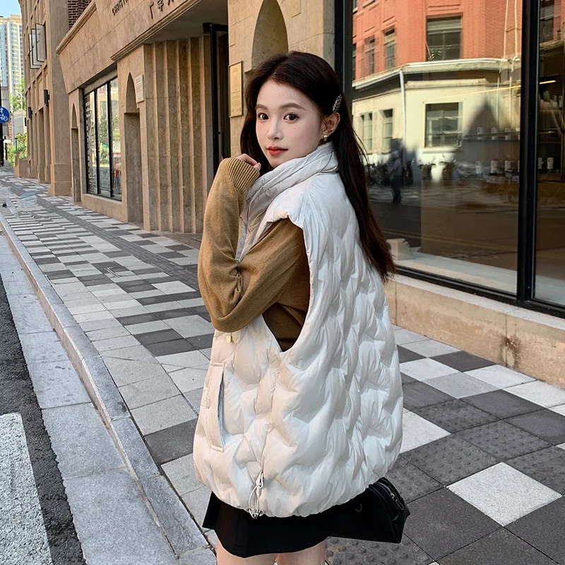 Colete curto 2025 plus size elegante versátil jaqueta feminina agasalhos na moda