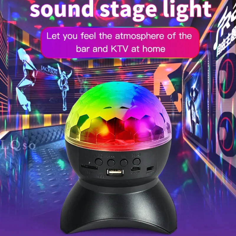 Rechargeable Bluetooth Audio Sound Stage Light 360° Surround Shocking Bass LED Party Light Bar RGB Lamp Colorful Charming Gifts