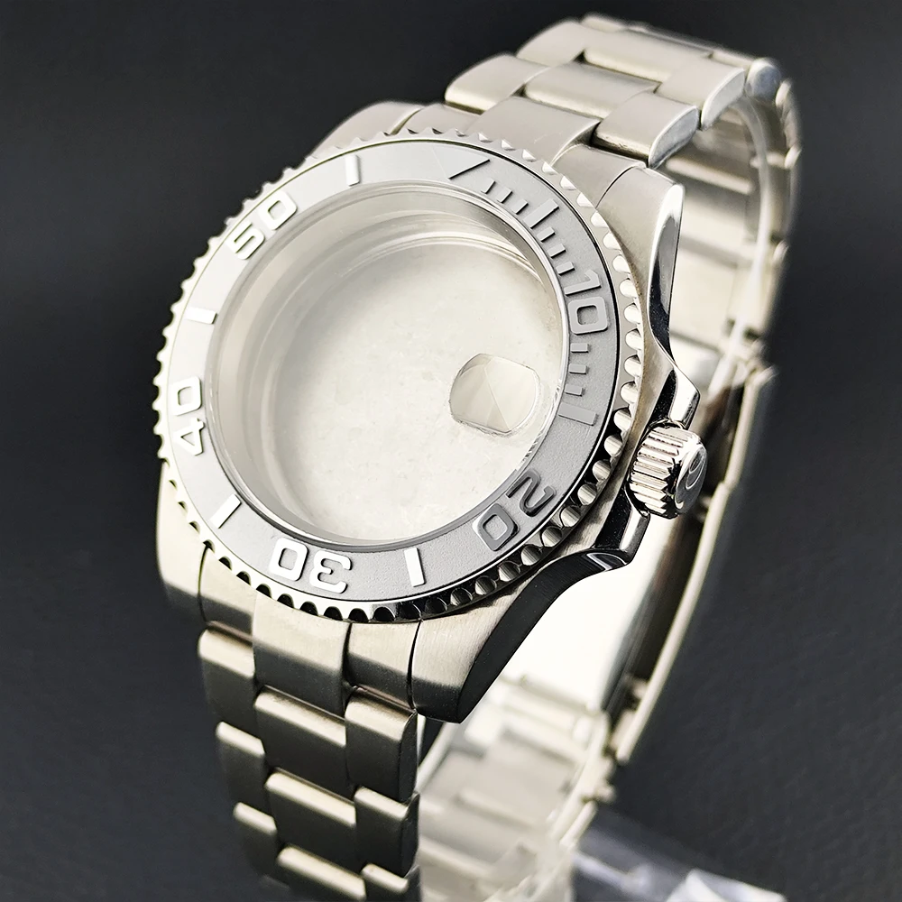 

Корпус 40,5 мм с ремешком для часов 20 мм/безелем для часов подходит для часов NH35 NH36, аксессуары для часов, чехол с календарем и окном, часы для мужчин