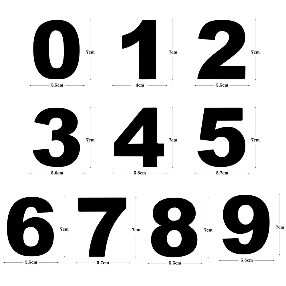 Racing Number Decal Sticker Waterproof for Motorcycle Car Helmet