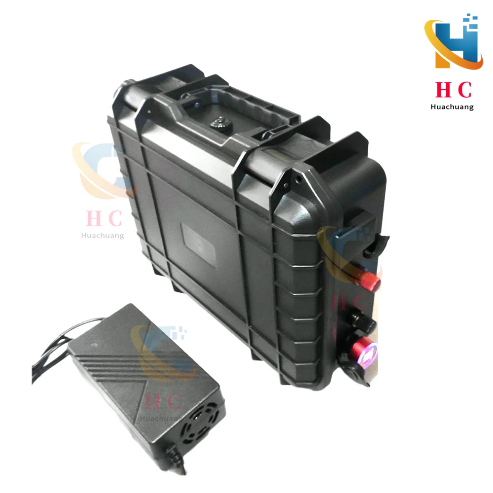 waterproof 12V 60Ah 80Ah 120Ah 150ah 180ah 200ah Lithium ion battery for trolling motor boat +10A Charger