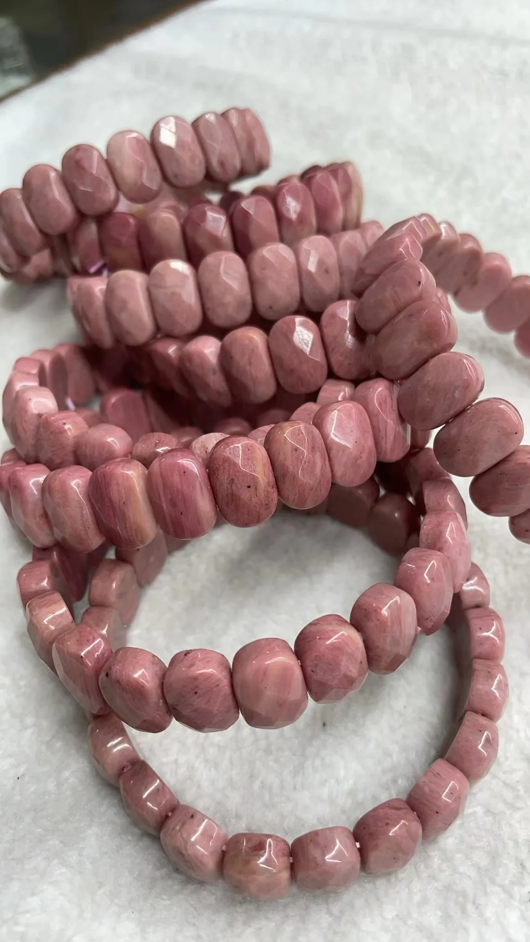 Natural Rhodochrosite Cut face Hands piatoon 9x13mm Length Dagree 22 Grain