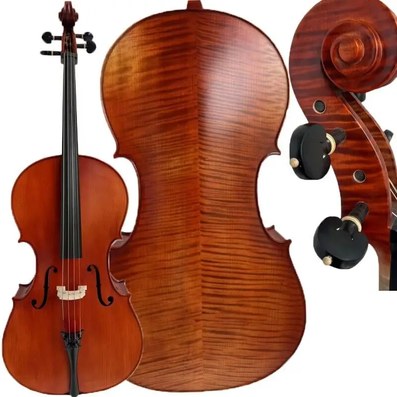 

Strad style SONG "Professional" Master Cello 4/4,Flamed back#15653