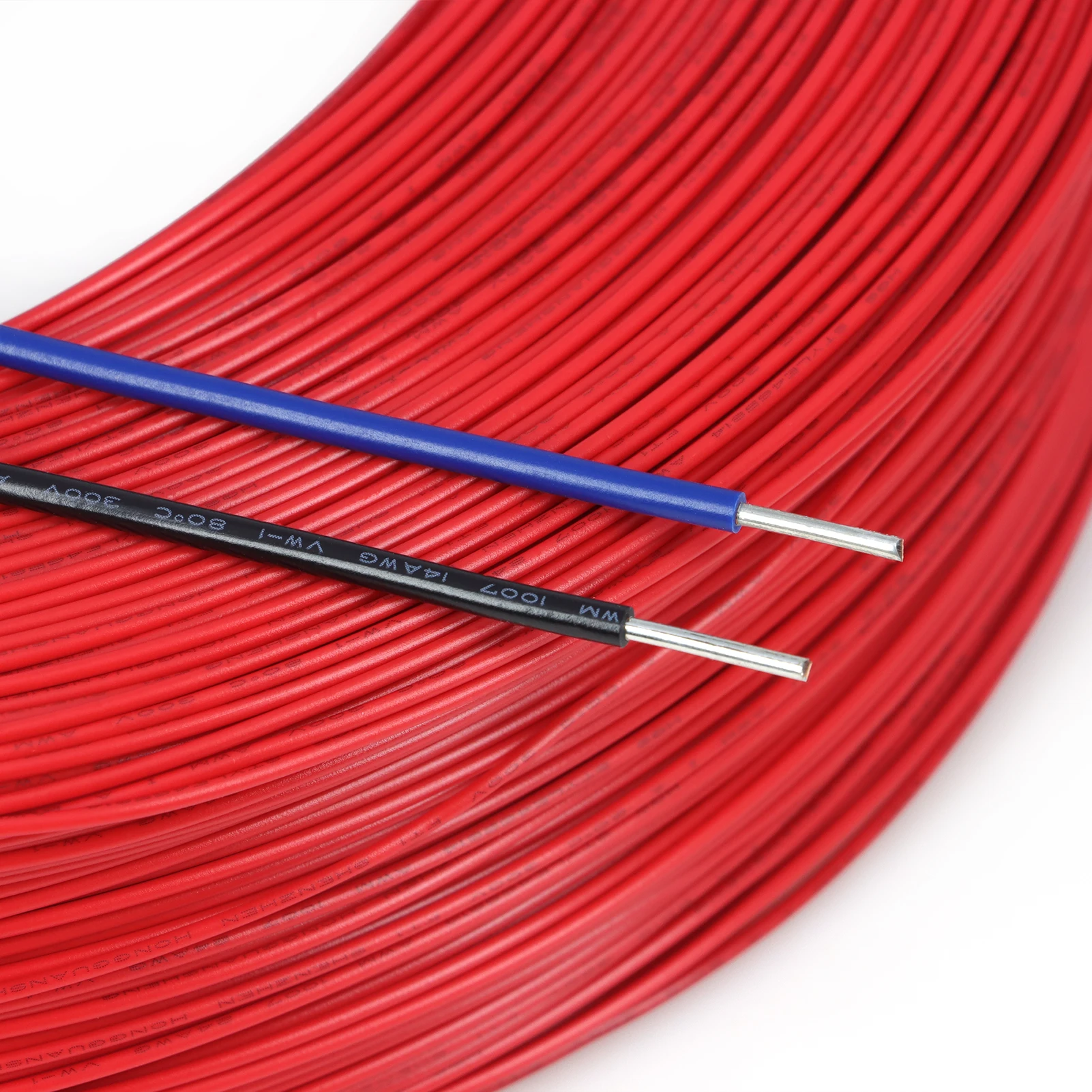 2/5/10/20/50m 1007 Einadriges Elektrokabel 26-16AWG PVC-Isoliertes Massives Verzinntes Kupferkabel LED-Kabel Elektrisches Verlängerungskabel