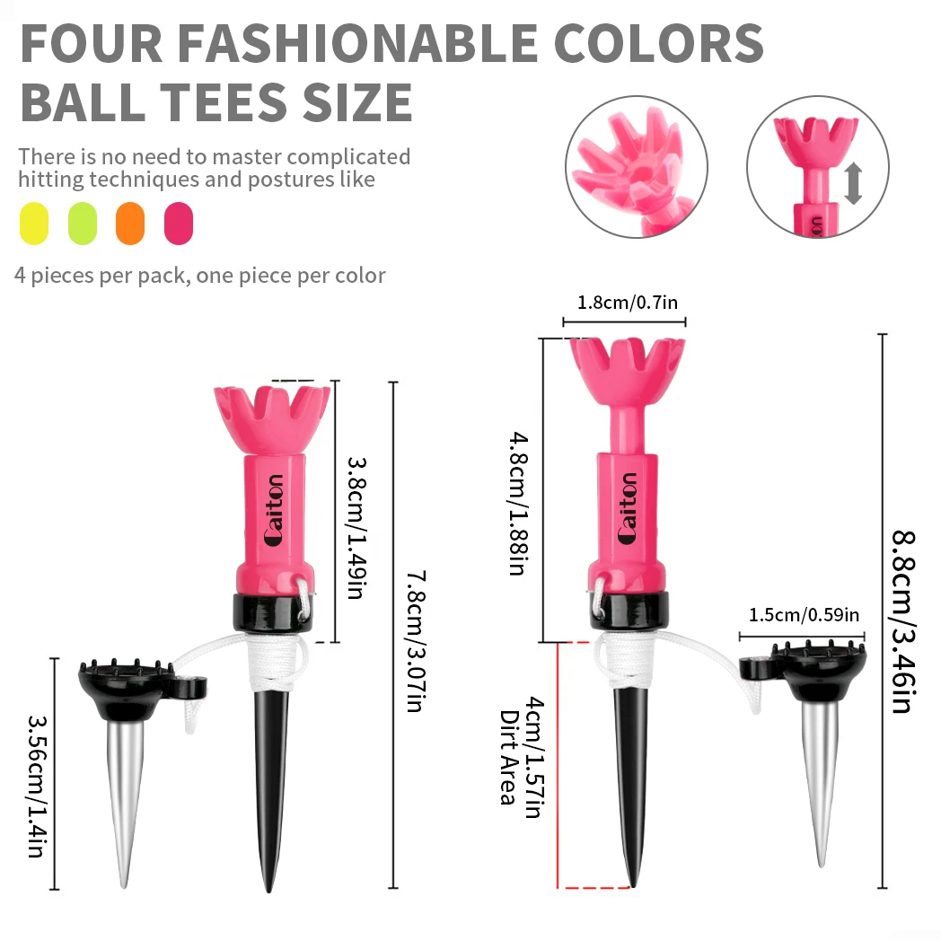Maglietta da golf regolabile Caiton – 78-88 mm, 360 °   Accessorio da golf girevole, confezione da 4, design a polpo, stabile e durevole, resistente agli urti