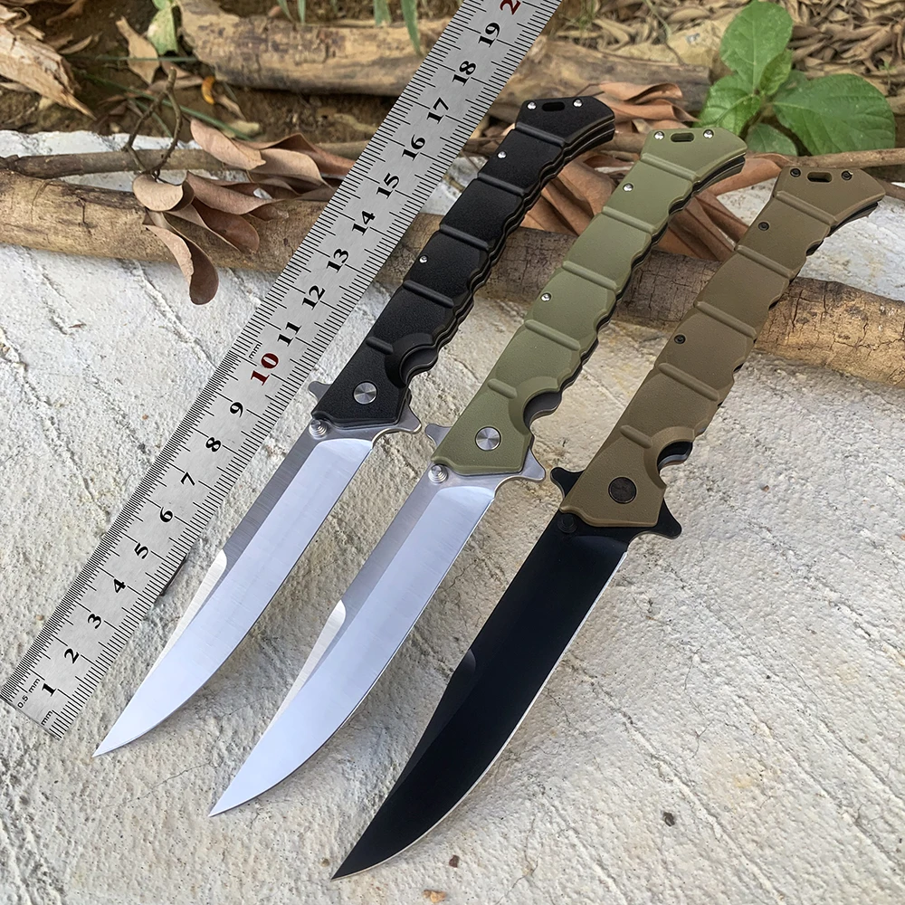 Cold Large LU/ZON Folding Knife 8Cr13MoV Steel Outdoor Hunting Tanto Survival Knife Pocket EDC Multipurpose