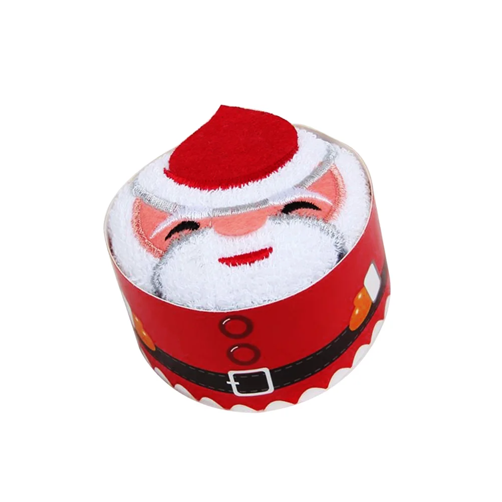 

2 PCS Christmas Accessories Cotton Towel Washcloth Cake Favor Tea Towels Washcloths
