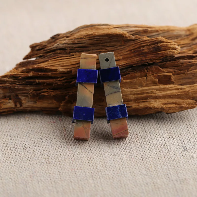 B&F Column Multi-Color Picasso Jasper&LEarring Beads, Handmade Natural stones beads, Polished Stones for jewelry Making Supplies