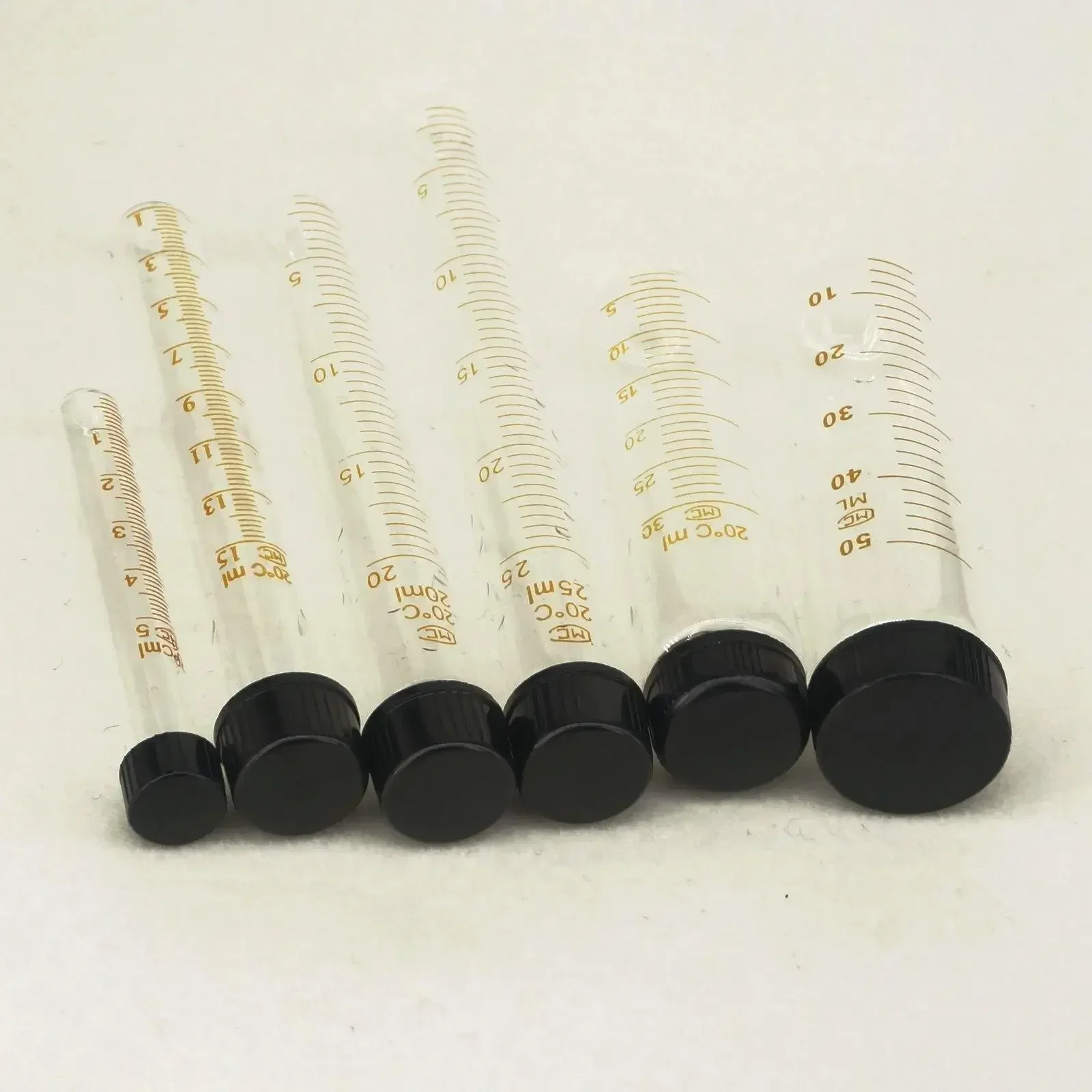 5ml/10ml/15ml/20ml/25ml/30ml/50ml Lab Clear Glass Test Tube Round Bottom With Cap