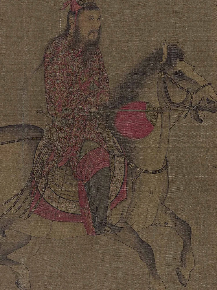 Li Zanhua (899-936) จักรพรรดิโบราณ (King of the Eastern Danes) เดินทาง scroll ภาพวาดที่มีชื่อเสียง 1:1 พิพิธภัณฑ์ต้นฉบับขนาดใหญ่ repr