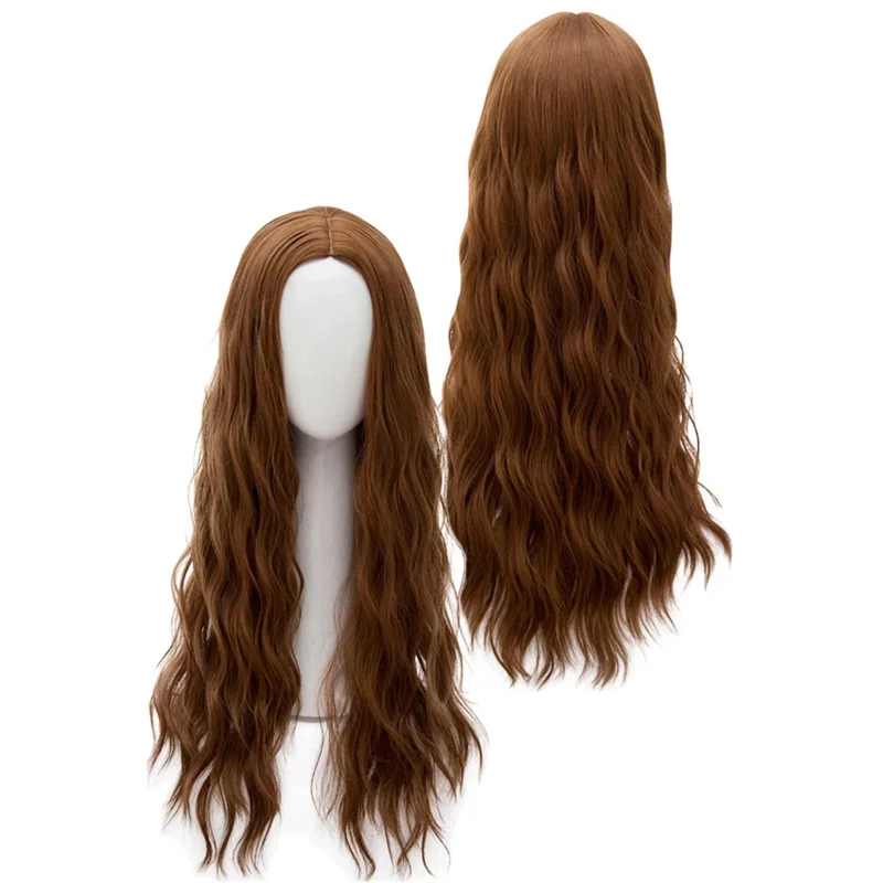 Wanda Wigs Scarlet Witch Cosplay Costume Accessories Brown Color Long Wave Wig Women Synthetic Hair Halloween Party Props