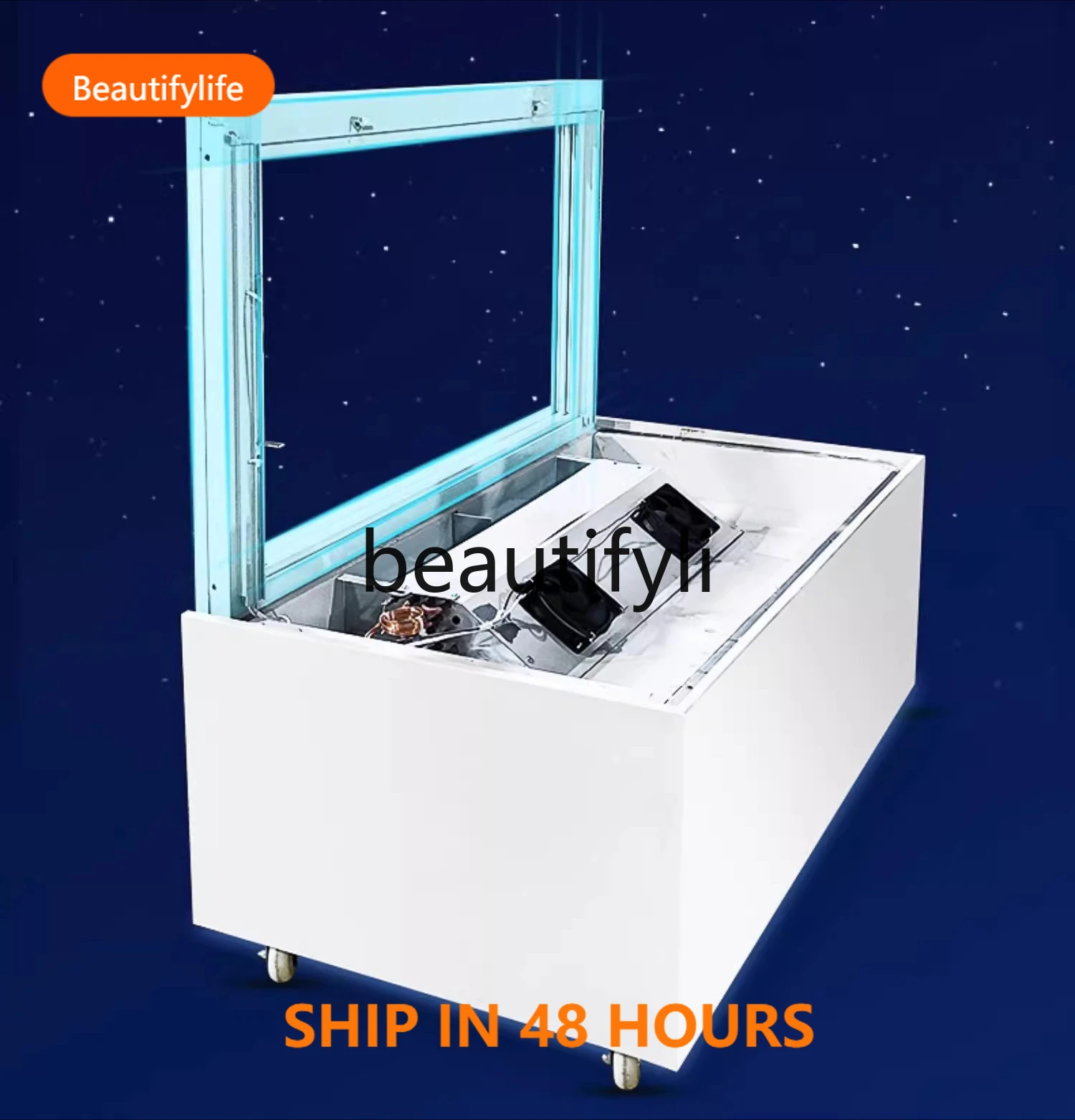 

Right Angle Infinity Cake, Refrigerated Display Cabinet Commercial Air Cooling, Fruit Milk Tea Fresh Freezer H