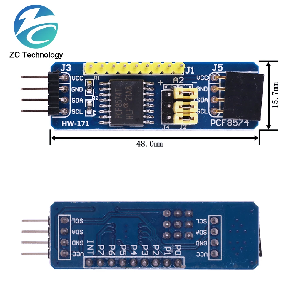 PCF8574 PCF8574T I/O For I2C IIC Port Interface Support Cascading Extended Module For Arduino Expansion Board High Low Level