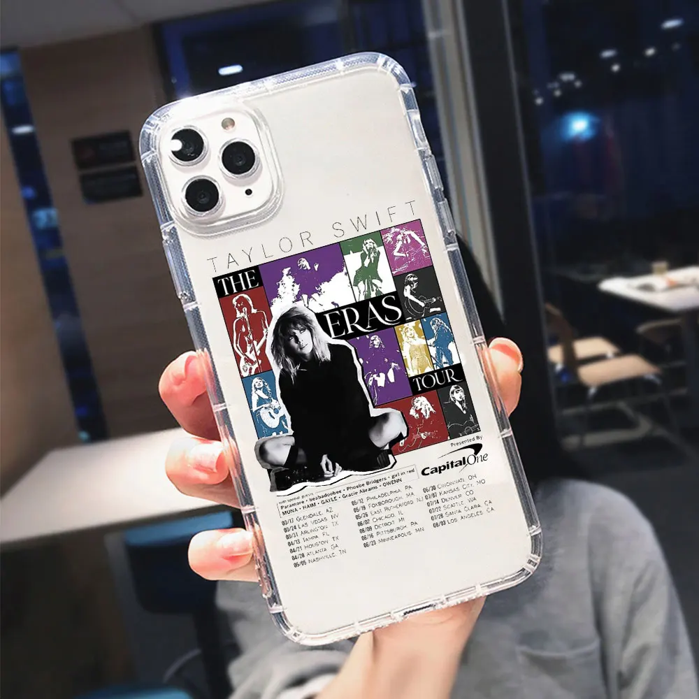 Hot T-Taylor Singer S-Swift Poster Phone Case for IPhone 11 12 13 14 15 Pro Max Cases for Iphone XR XS MAX 7 8 Plus Clear Covers