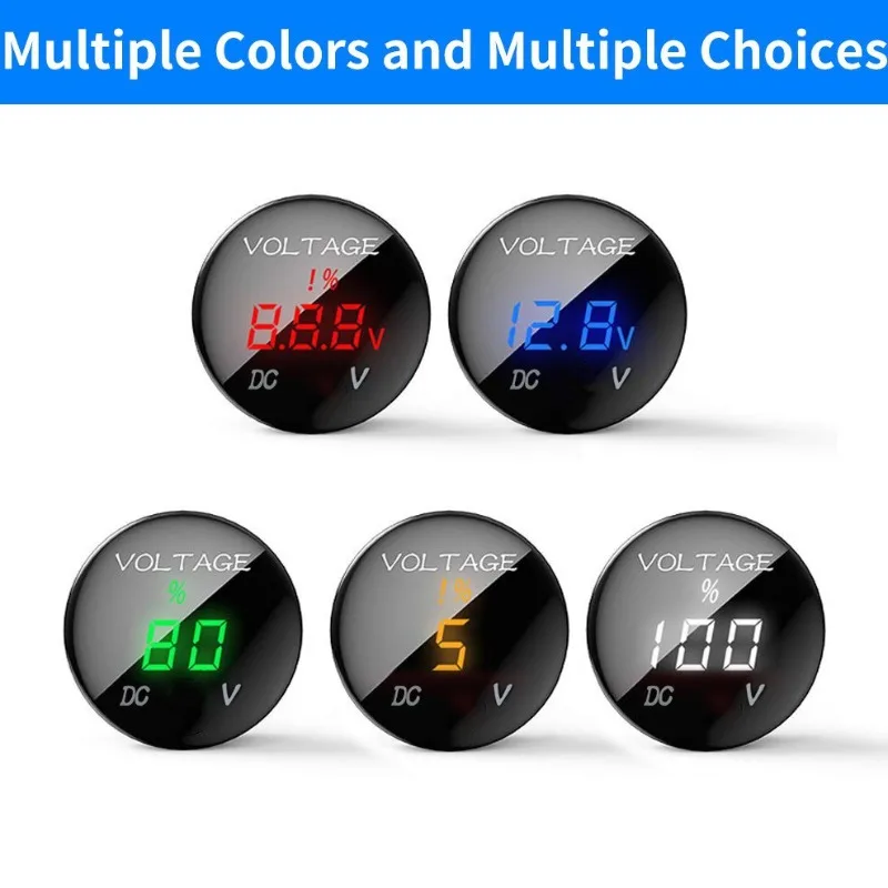 

Автомобильное зарядное устройство с цифровым вольтметром, светодиодный дисплей напряжения для использования на мотоцикле и автомобиле