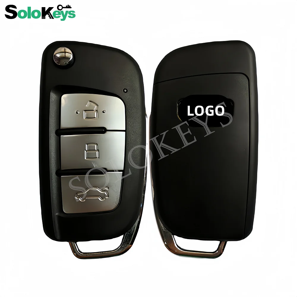 SOLOKEYS FCCID:FC-3AC For Geely Vision X3 Original Smart Remote Key 3 Buttons 434MHZ 47Chip With indicator light With LOGO