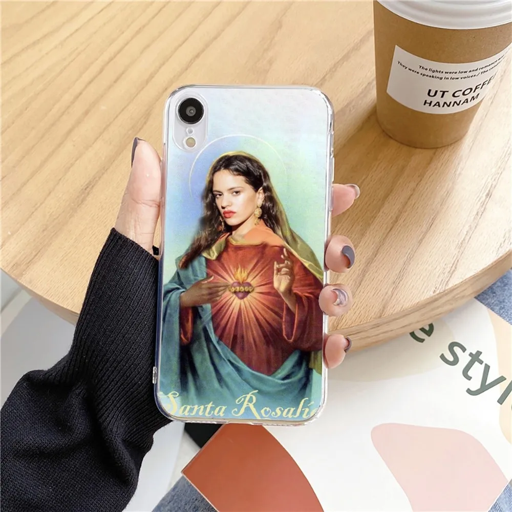 Rosalia pienso en Tu Phone Case For Iphone 15 11 13 14 Pro Max 7 8 Plus X Xr Xs Max Se2020 12mini Transparent Cover